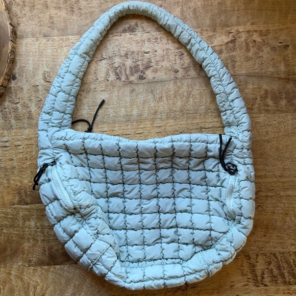 Quilted Puffer Crossbody Hobo Bag - Picture 3 of 4